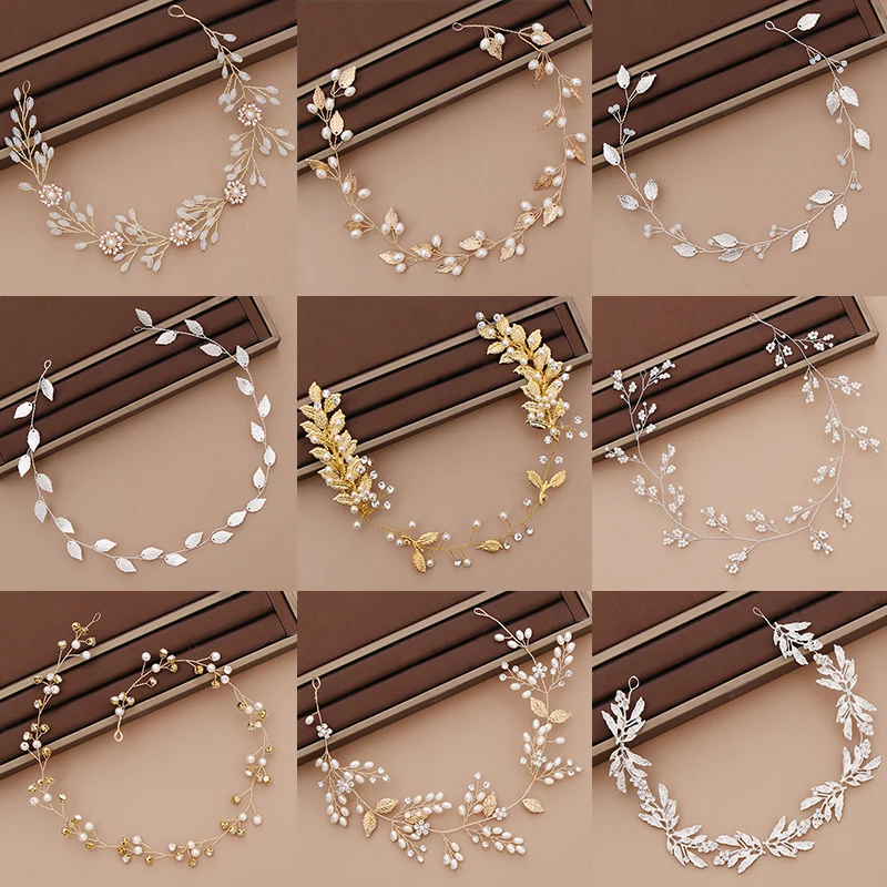 Жемчужная Повязка на голову свадебные аксессуары для волос свадебная головная