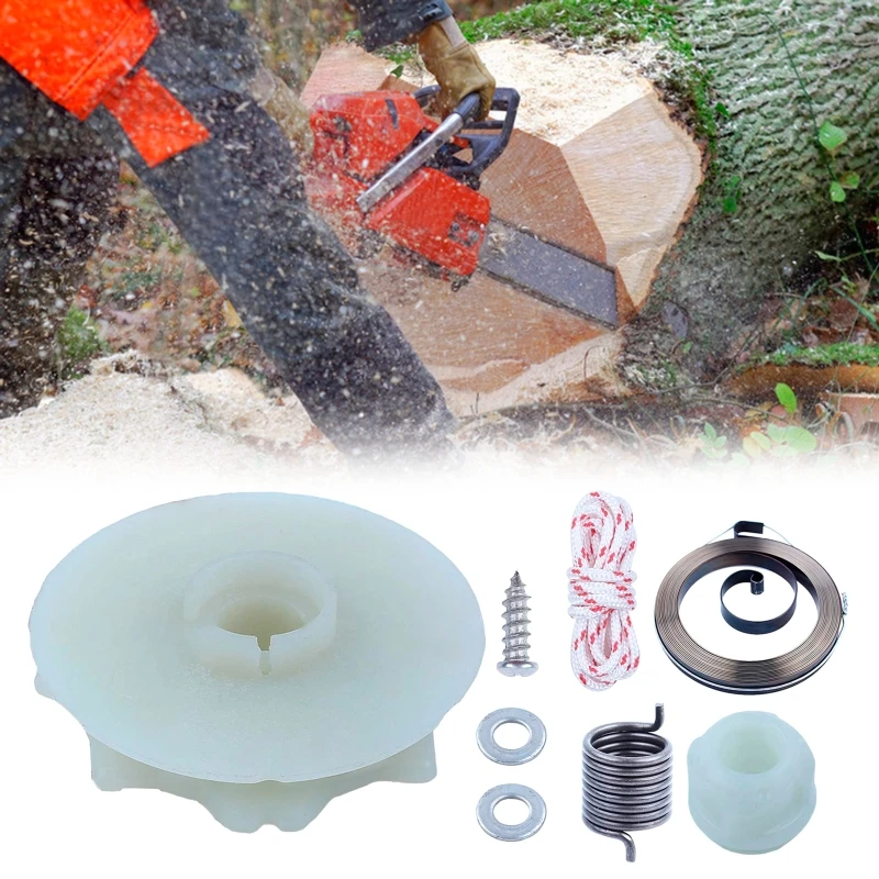 

Chainsaw Recoil Starter Pulley Spring Kit for Poulan PP4218 PP4620AV PPB4018 SM4 U50A