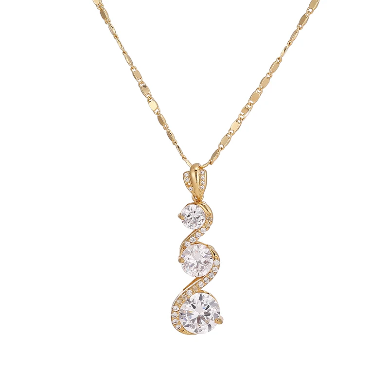 Ожерелье с подвеской из розового золота красивая женская бижутерия для