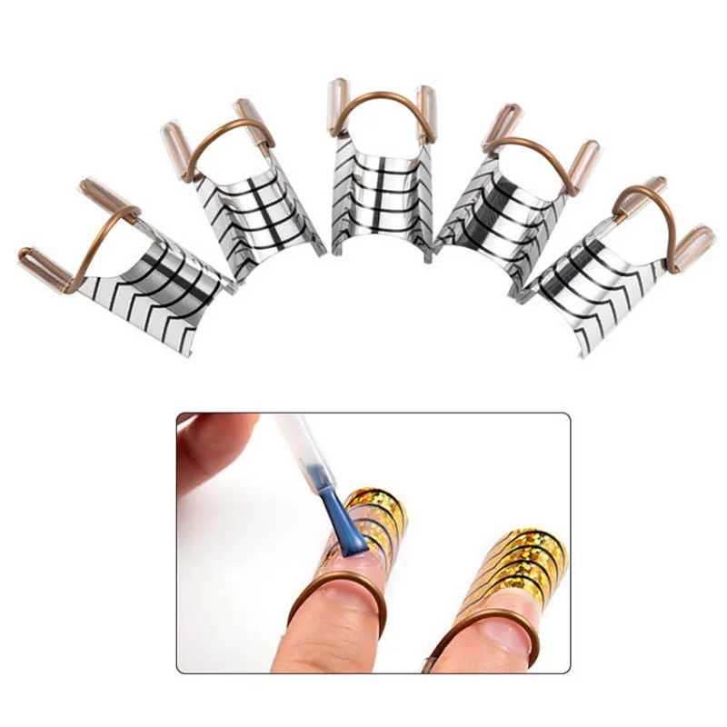 

Professional Reusable Dual Nail Form 5pcs/set UV Gel Nail Art Tools Acrylic French Tips Reusable Art