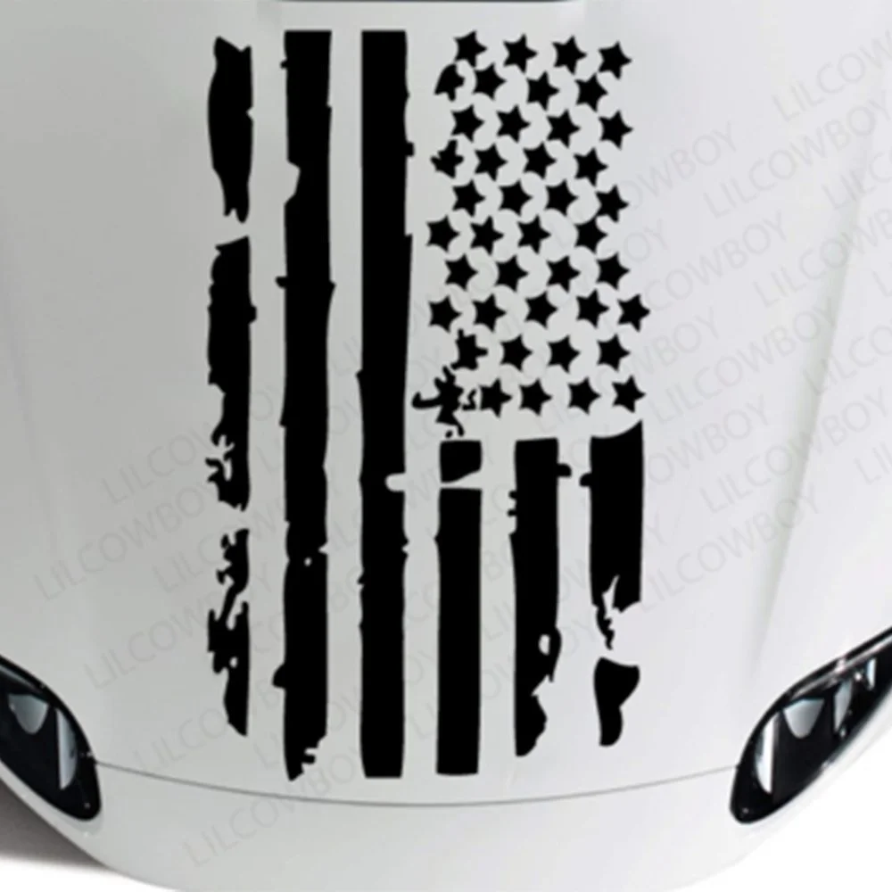 

For 1Set Universal Distressed USA Flag Hood Vinyl Sticker Decal - Fits Any 40"x24.6" for All Car SUV Truck