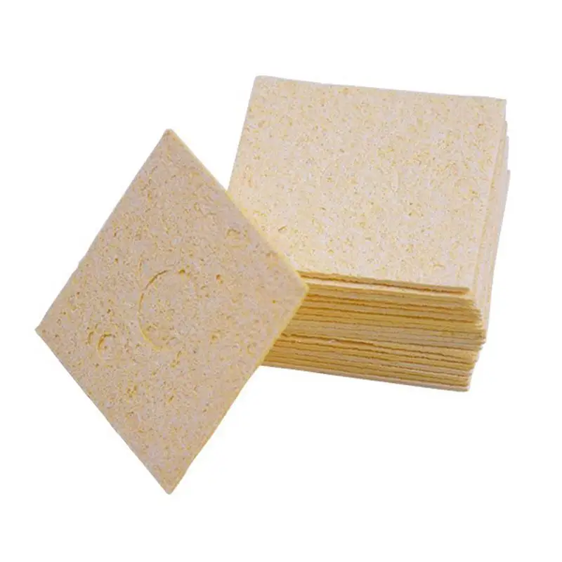 

5/10 PCS Soldering Iron Sponge High Temperature Resistance Yellow Solder Tip Cleaning Sponge Replacement Soldering Accessories