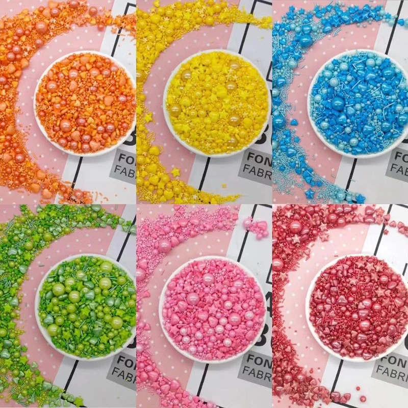 Съедобные Цветной сахарные шарики синий и красный цвета выпечка торта DIY