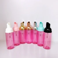 10pcs 60ml foam dispenser transparent pink plastic bottle soap mousse travel foam bottle portable clean washing dispenser