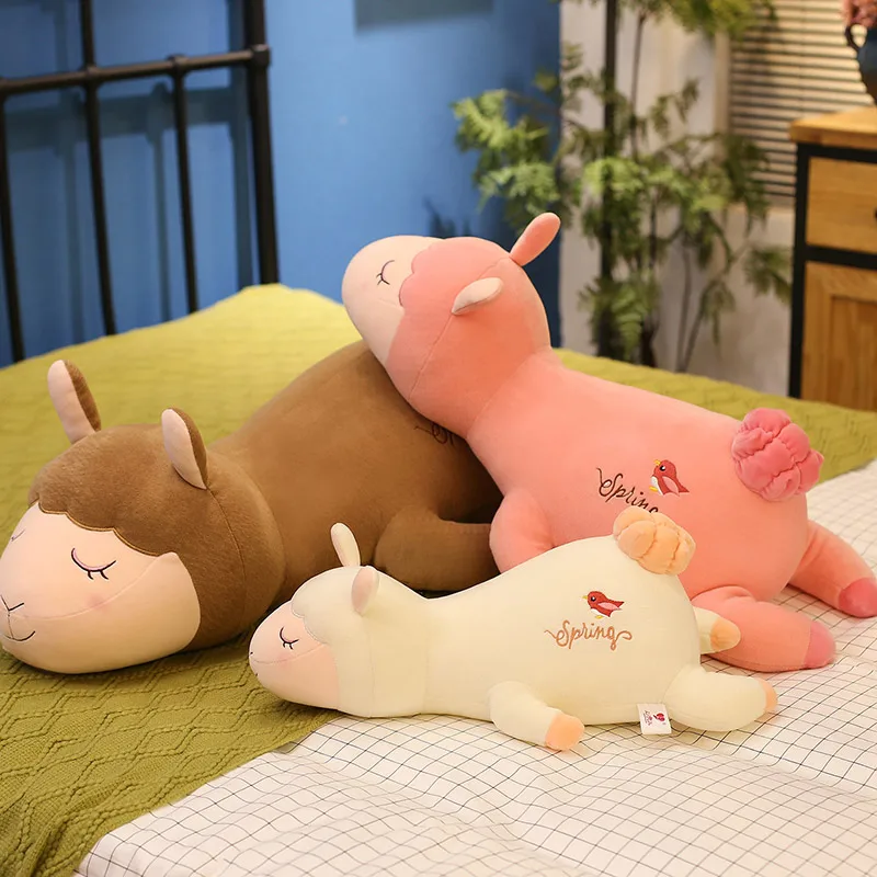 

Cauliflower Alpaca Soothing Healing Accompany Sleeping Doll Pillow Animal Plush Toy Birthday Gifts For Friends Bedside Cushion