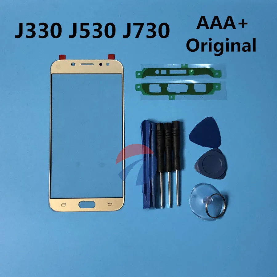 Экран, передняя стеклянная линза, Замена для samsung Galaxy J5 J3 J7 J530 J530F J330 J730, сенсорная панель, стекло+ Инструменты