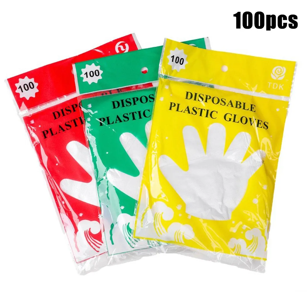 

100 шт. прозрачных одноразовых перчаток пищевого класса, без запаха, удобные, гладкие, приятные на ощупь, одноразовые гигиенические перчатки ...