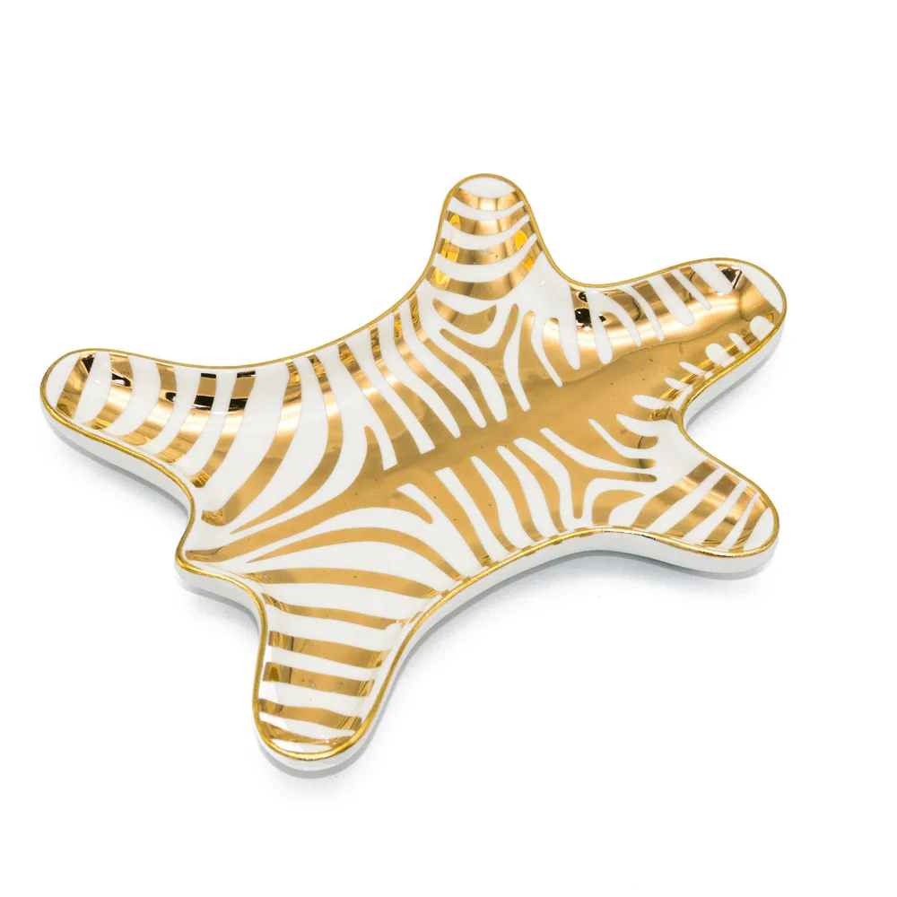 1 шт. Керамика в форме зебры пластины Ювелирная тарелка чаши Мороженое Украшения