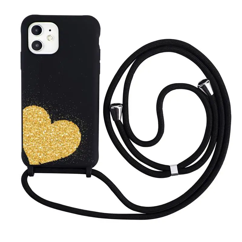 

love Phone Case Necklace Lanyard for iPhone 12 11 8 7 se 2020 mini pro X XS XR MAX Plus