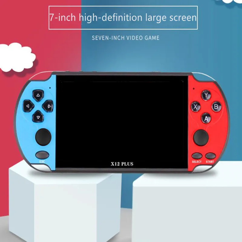 Классическая Игровая приставка X12 Plus 3500 в 1 16 ГБ 7 дюймов 64 бит|Портативные игровые