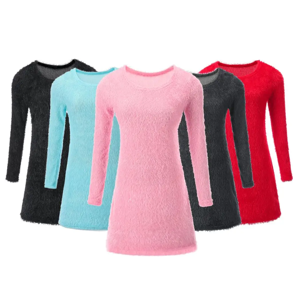 Одежда OLWPIRNCESS 2018 зимнее популярное плюшевое сексуальное платье с длинными