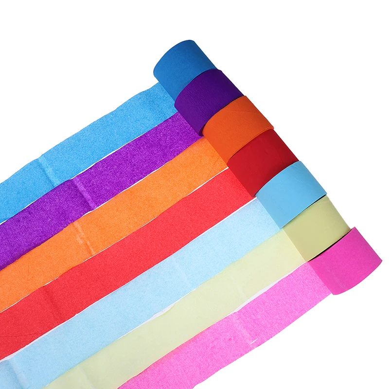 25 м/рулон сморщенные длинные узкие ленты из крепированной бумаги Красочные DIY