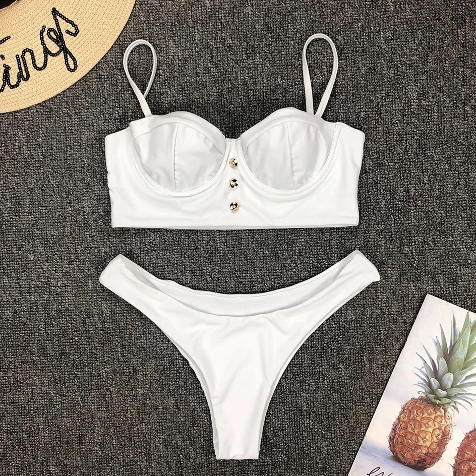 Сексуальные стринги с высокими штанинами бикини пуш-ап 2021 женский купальник