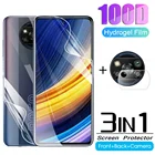 Гидрогелевая пленка 3 в 1 для Xiaomi Poco X3 Pro, PocoX3, X, 3, 3X Pro, X3 NFC, HD, защитная пленка, не стекло