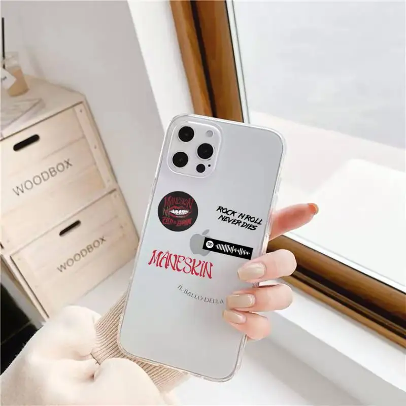 

Maneskin Damiano David Phone Case For iphone 12 11 mini x xs xr pro max 8 7 6s 6 5 5s 5c se plus Transparent soft