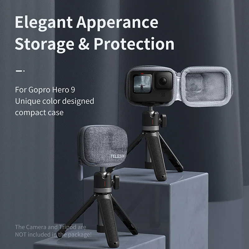 Миниатюрная сумка для хранения TELESIN матовый полуоткрытый быстросъемный чехол GoPro