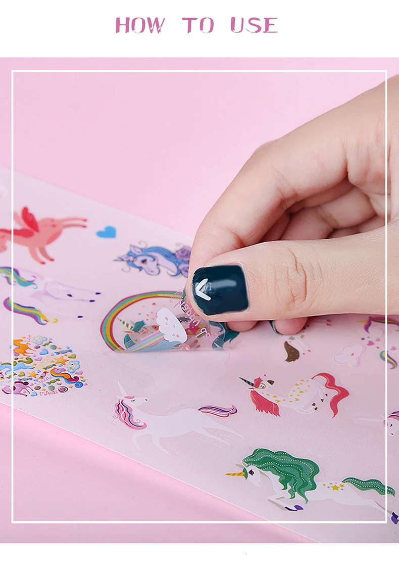 6 шт./компл. Kawaii Единорог Стикеры s Набор «сделай сам» для милый мультфильм клейкий стикер тетрадь для записей в форме пули аксессуары для журналов школьные канцелярские принадлежности