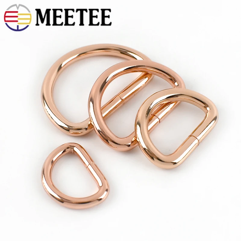 

5/10 шт. розовое золото металлические D ди кольцо пряжки для пояса сумка лямки застежка сумки из натуральной кожи DIY кожаные аксессуары