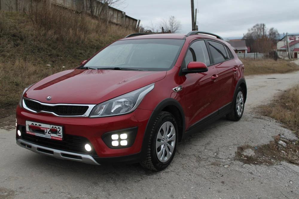 Автомобильные ДХО фары на 12 В для KIA RIO X-Line 2018 2019 в России, светодиодные дневные ходовые огни на супер ярком светодиоде.