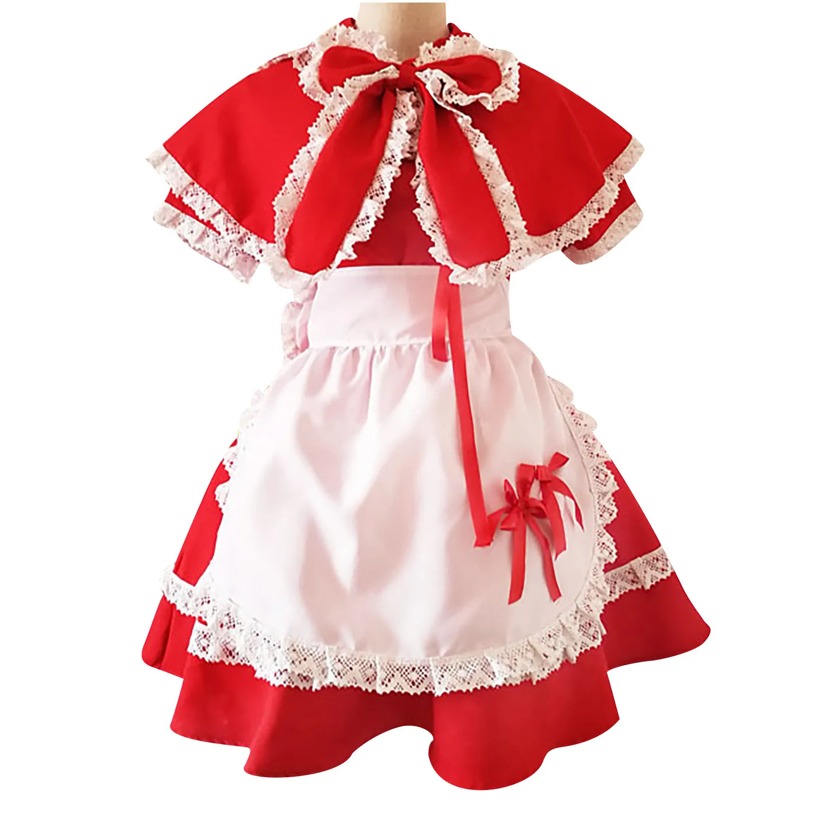 

1047 Women Lovely Maid Cosplay Costume Animation Show Japanese Outfit Dress Clothes Annie and Tibbers Set Girls Sexy Gothic