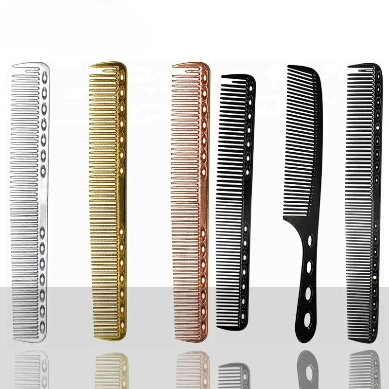 Расческа алюминиевая для стрижки волос двухсторонняя авиационная расческа 3