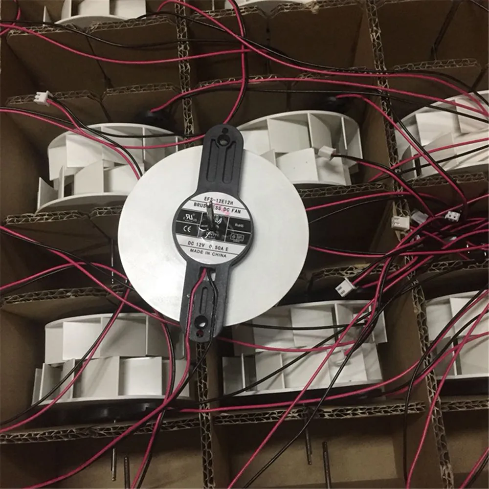 

12V 0.50A High Quality Centrifugal Fan EFS-12E12H Dual Lines Cooling Fan White Accessories
