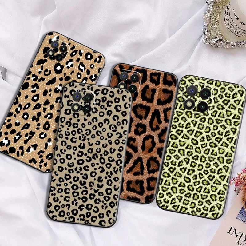 

Fashion Leopard Pattern Phone Case For Xiaomi Redmi 7 7A 8 8A 9 9i 9AT 9T 9A 9C Note 8 8T 8 Pro 8 2021 TPU Carcasa Black Cover