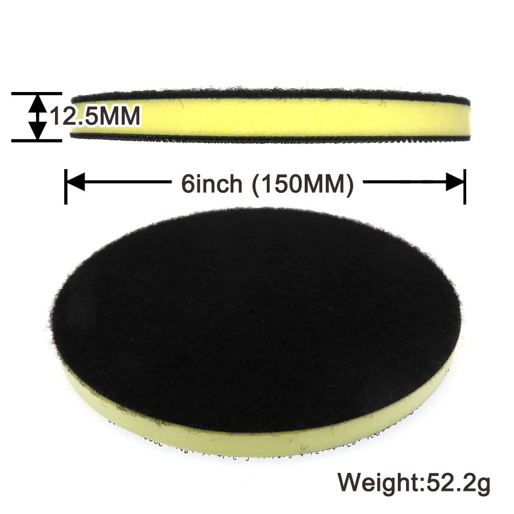 

2-6-дюймовая подушечка для интерфейса, полировальная подушечка из пенополиуретана средней плотности, 1 шт., подложка для шлифовального диска - крючок и петля