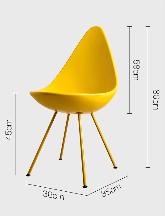 Nordic Style Creative Drip Chair Plastic Office Cafe Backrest Coffee Modern Dinning Leisure Restaurant | Мебель
