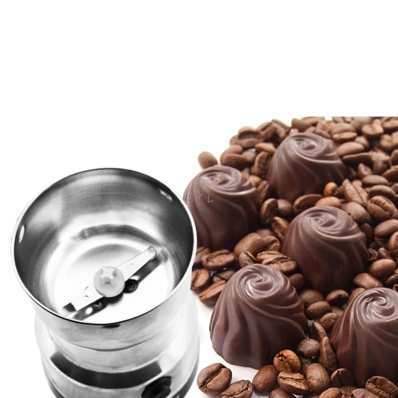

Coffee Grinder Stainless Electric Herbs/Spices/Nuts/Grains/Coffee Bean Grinding kitchen Appliance Coffee Grinder EU Plug