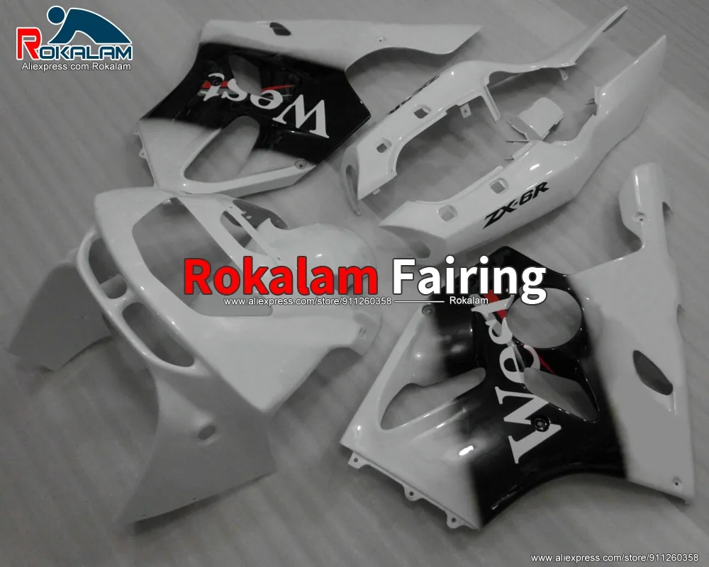 

Fairing Kit For Kawasaki ZX6R Ninja 1994 1997 Bodywork ZX-6R 94 95 96 97 White Black Motorcycle Cowlings