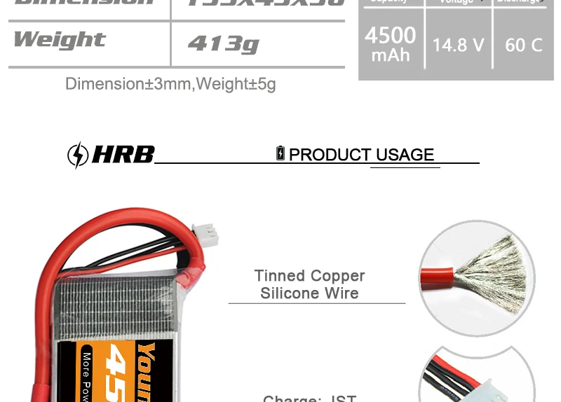Youme 14,8 V 4S Lipo 4500mah батарея XT60 EC3 Deans T XT90 EC5 TRX 60C для вертолета самолета автомобиля гоночного грузовика лодки RC запчасти Новые