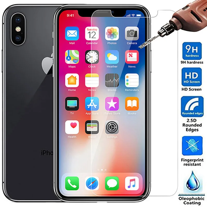 9H HD закаленное стекло для iphone 11 Pro MAX X XS XR Защита экрана iPhone 6 6S 7 8 Plus стекло|Защитные