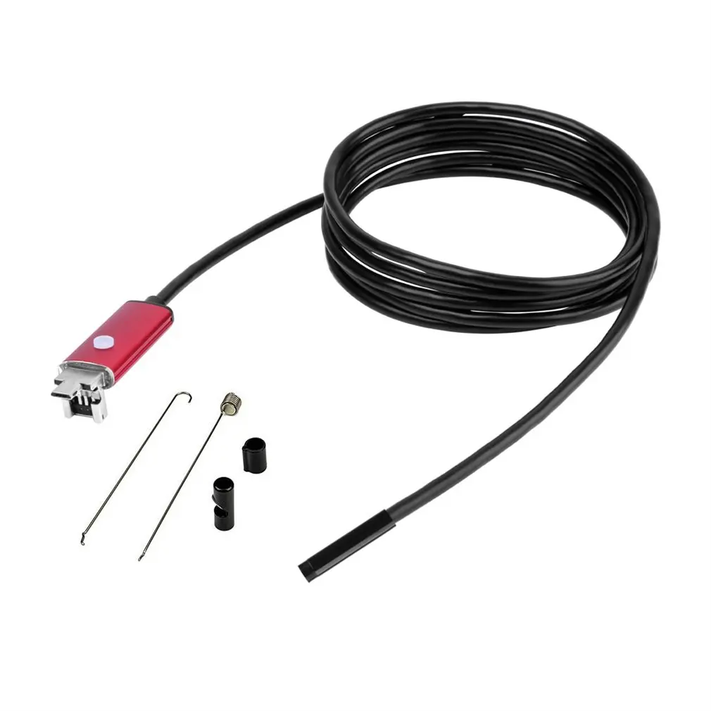 LESHP 2 м 7 мм объектив USB Инспекционная камера Водонепроницаемый 6 светодиодов мини