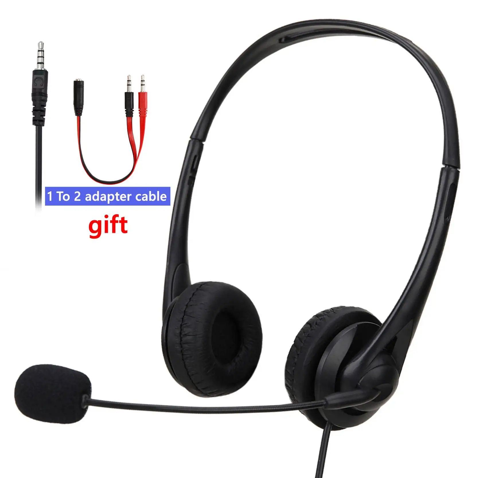 Проводные наушники с шумоподавлением 3 55 мм микрофоном легкие геймерские для