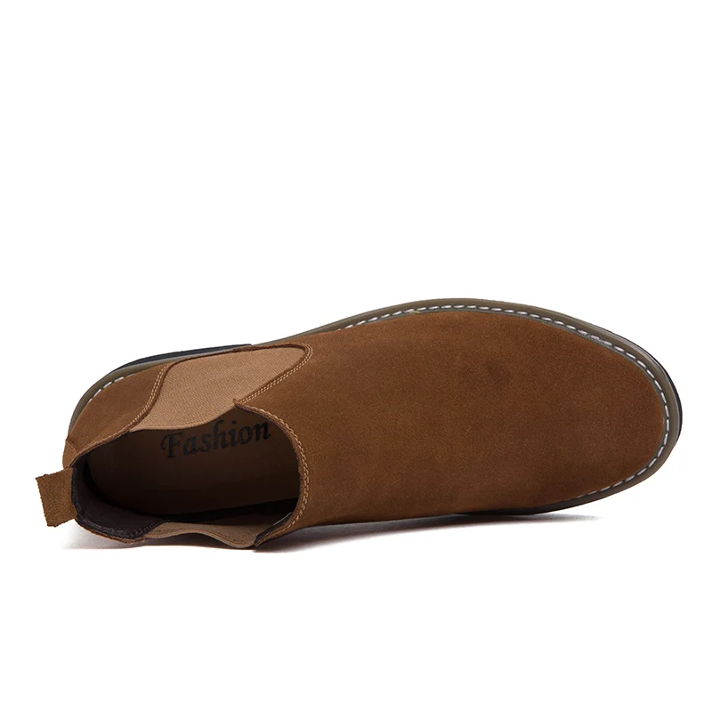 Ботинки Челси Мужские Ботильоны из замши Британский тренд ботинки на платформе