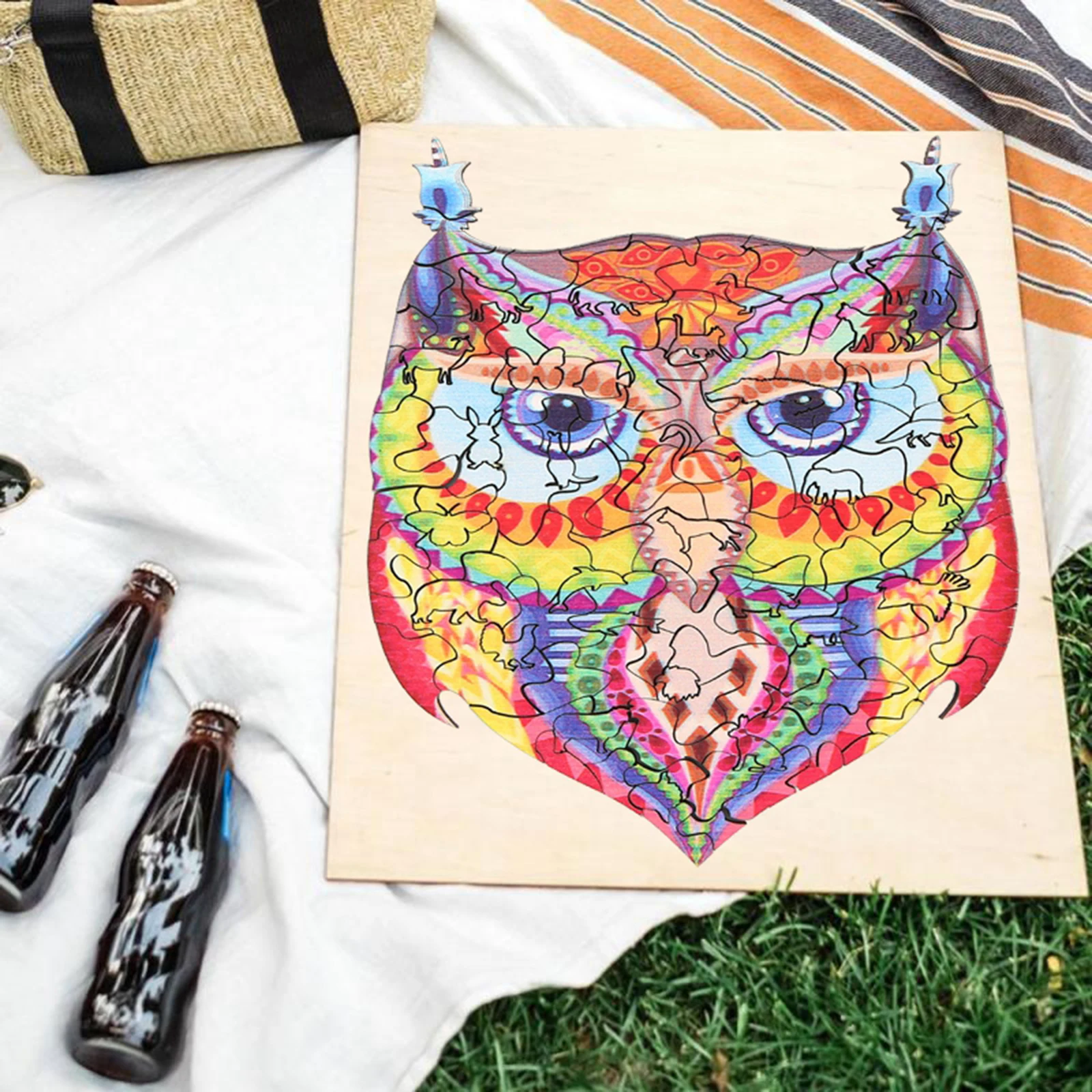 Деревянный пазл деревянное ремесло моделирование животные игрушка набор