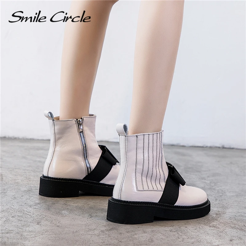 Женские ботинки Челси Smile Circle повседневные осенние на платформе с молнией