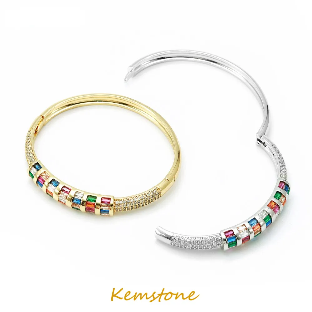 Новый Модный Красочный Блестящий циркониевый браслет от Kemstone для женщин