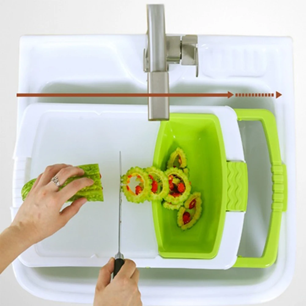 Разделочная доска для кухни со съемной сливной корзиной инновационный фильтр