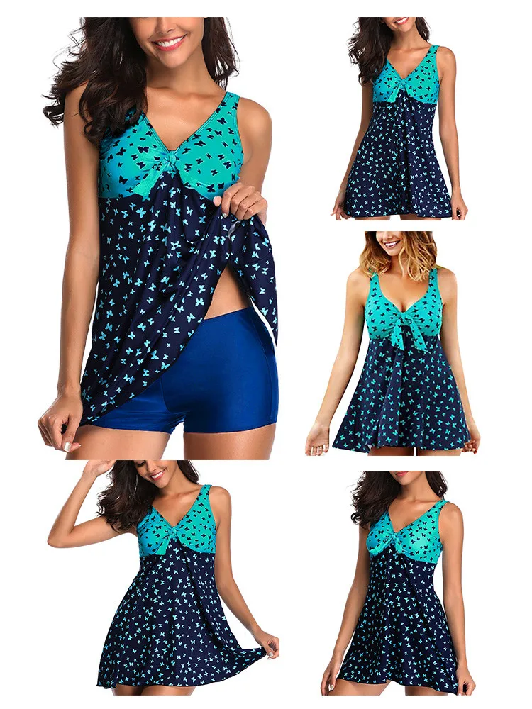 Женский купальник-бикини с цветочным принтом и ремешком | Женская одежда