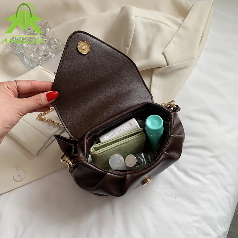 

Fashion Solid Color Shoulder Messeger Bag High Quality PU Leather Handbags Casual Ribbons Female Bags Simple Trend Crssbody Bags