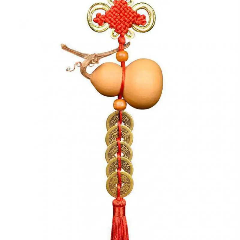 five emperors money authentic gourd pendant zhaocai town house copper coin resolve door to door feng shui talisman amulet free global shipping