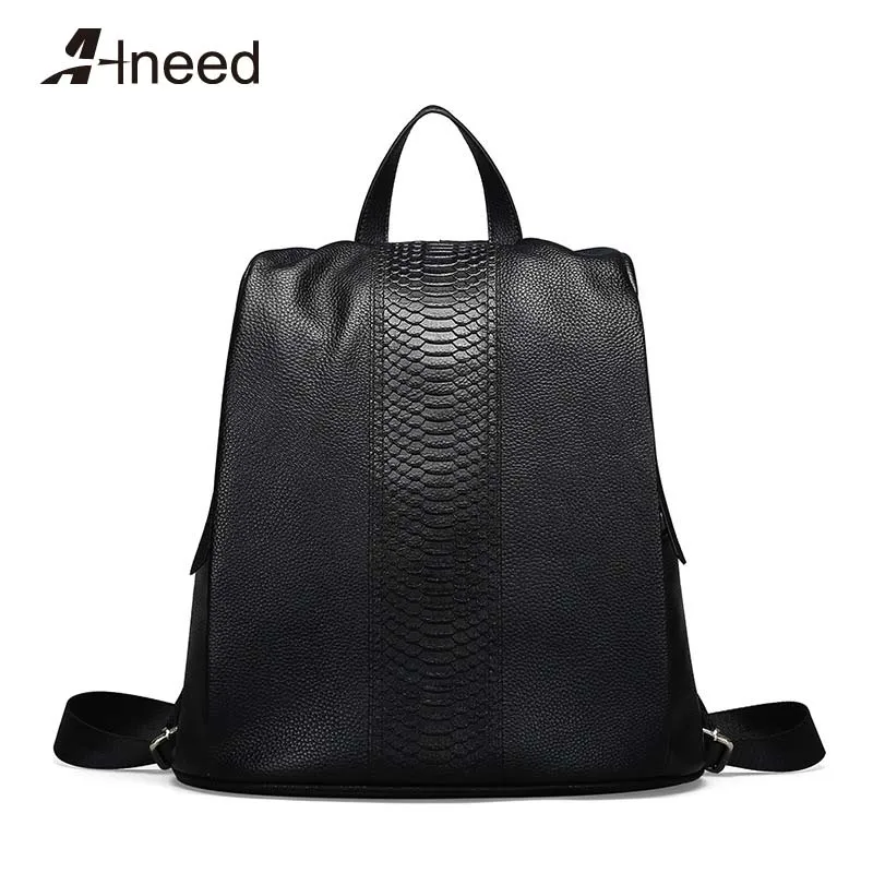 ALNEED женские рюкзаки из натуральной кожи для девочек сумка на плечо женская