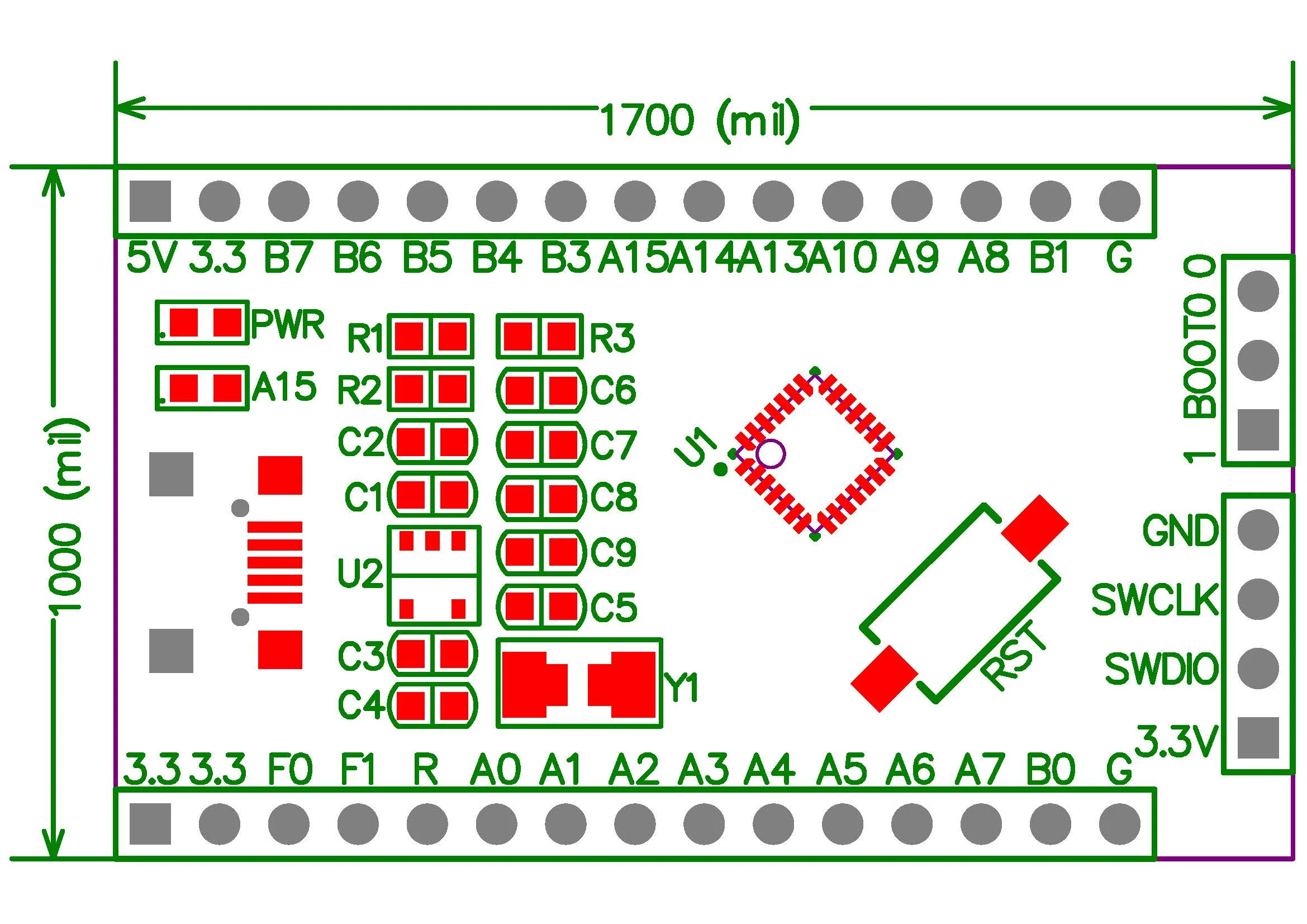 Материнская плата Stm32l011g4u6 низкомощная новая минимальная системная stm32l011