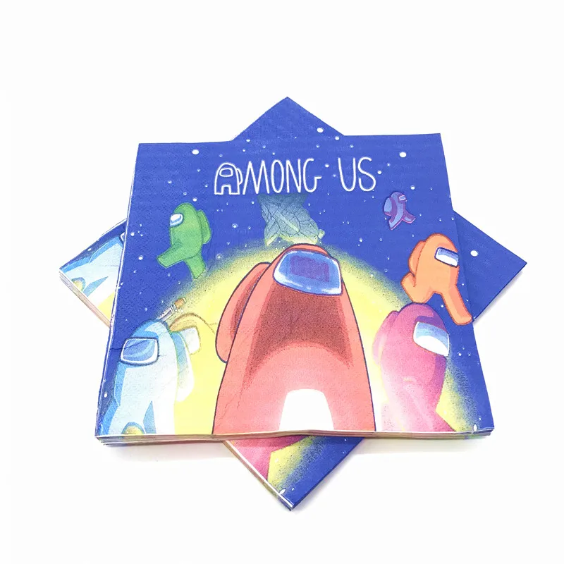 

83pcs/set Among Us Theme Party Supplies Disposable Tableware Cup Plate Napkin Straws Kids Happy Birthday Party Decoration Banner