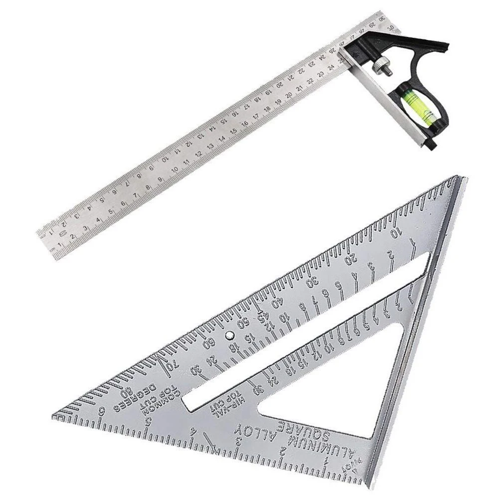 

Portable Square Triangle Ruler kit 300mm Square Ruler Woodworking tool