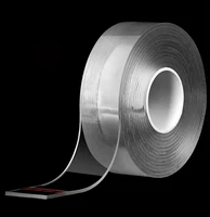 1roll strong transparent nano double sided tape reusable waterproof self adhesive tape for homeofficecar width 30mm 50mm