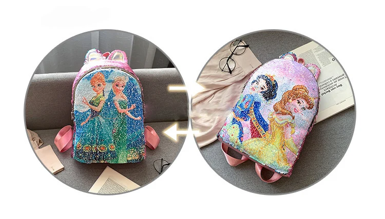 3 school bag JZYZQBX София первая школьная сумка обесцвечивание блёстки рюкзак детский plecak школьный рюкзак для девочек - Цвет: 3 school bag