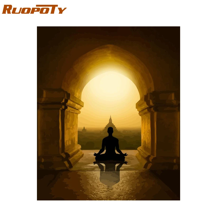 RUOPOTY рамка для влюбленных, рисунок DIY, картина по номерам, акриловая Картина на холсте, украшение для дома, уникальный подарок, современная настенная художественная картина